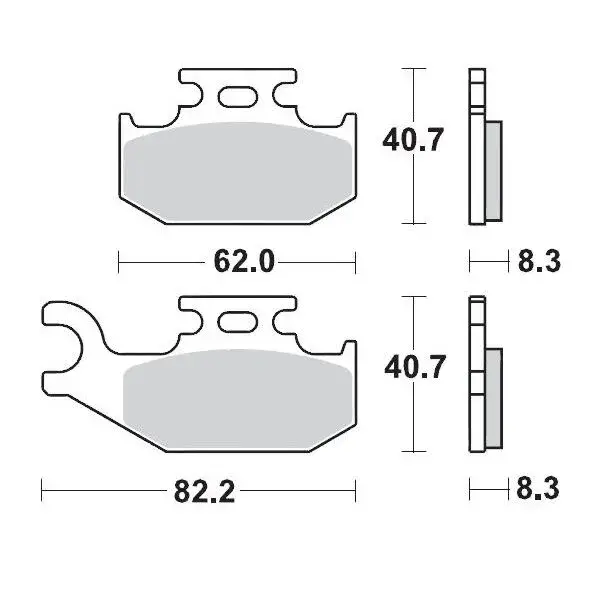 Remblokken set voorkant Suzuki LT-A 750 Kingquad