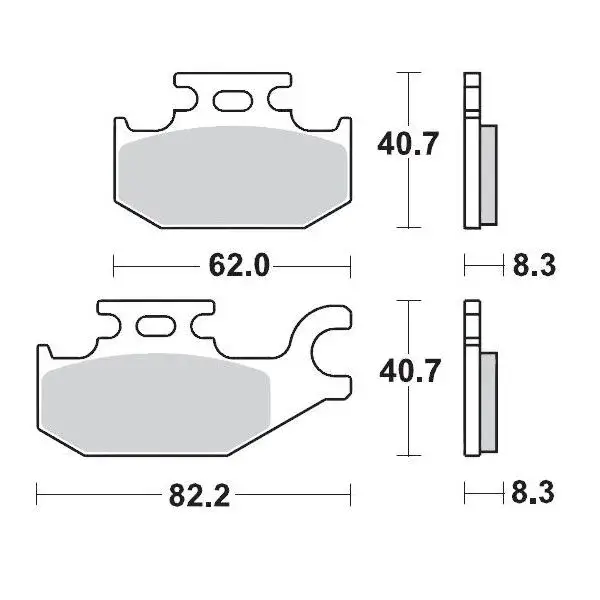 Remblokken set voorkant Suzuki LT-A 750 Kingquad