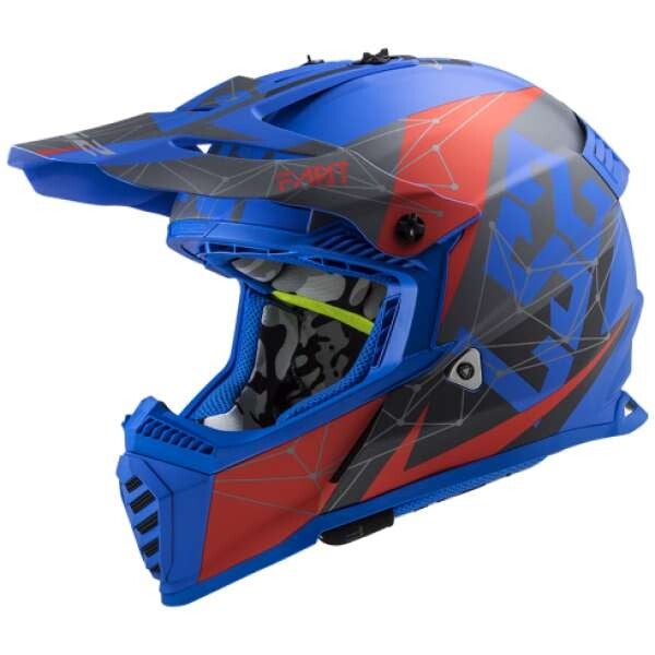 LS2 Crosshelm MX437 FAST alpha matt blauw