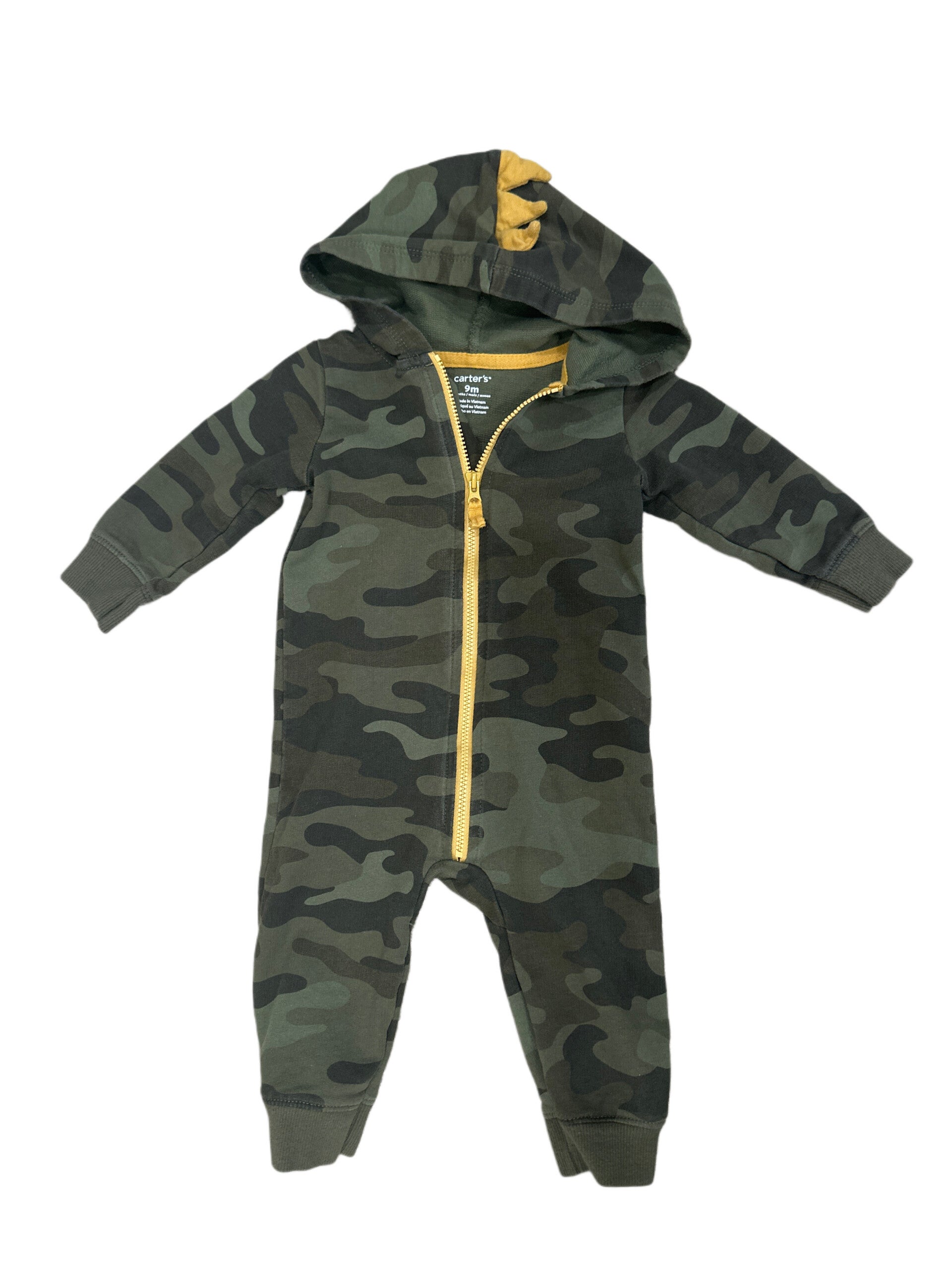 Camo Carters Zip Jumpsuit 9m