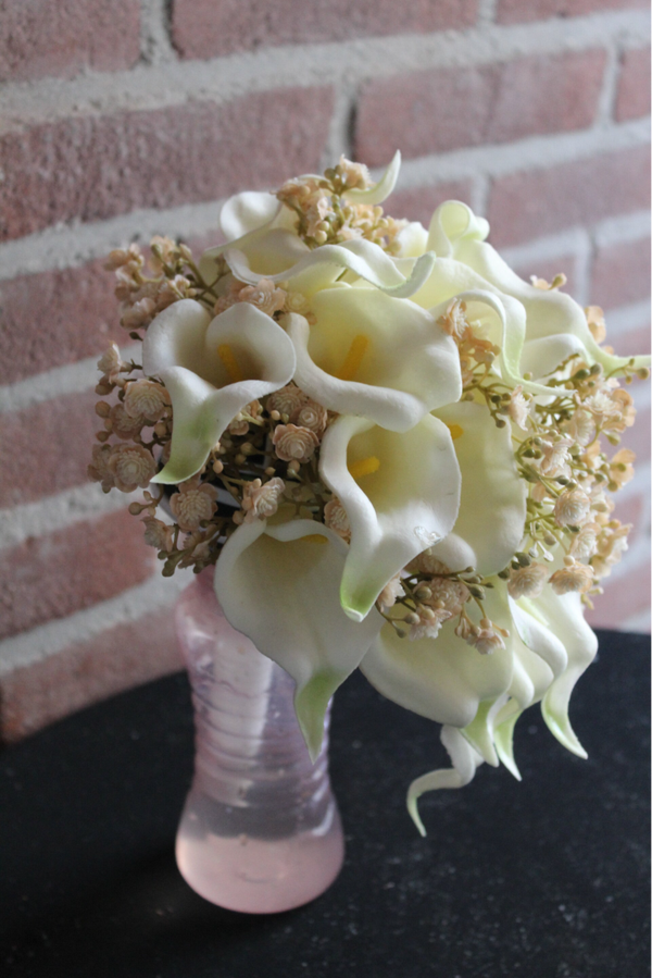 Bruidsboeket Calla Creme klein