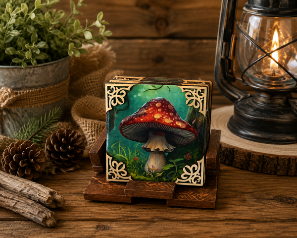 Mushroom Coaster Set