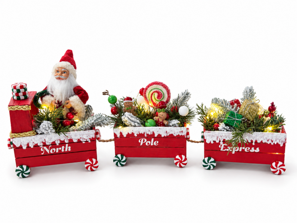 North Pole Express Santa Train Decor