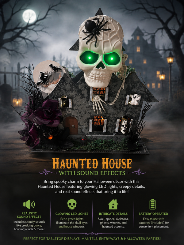 Haunted House with lights and sound effects