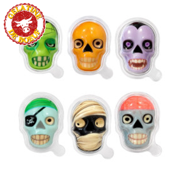 BONBON - Crâne Fourré Liquide Acidulé Halloween (Alimentaire Pologne)
