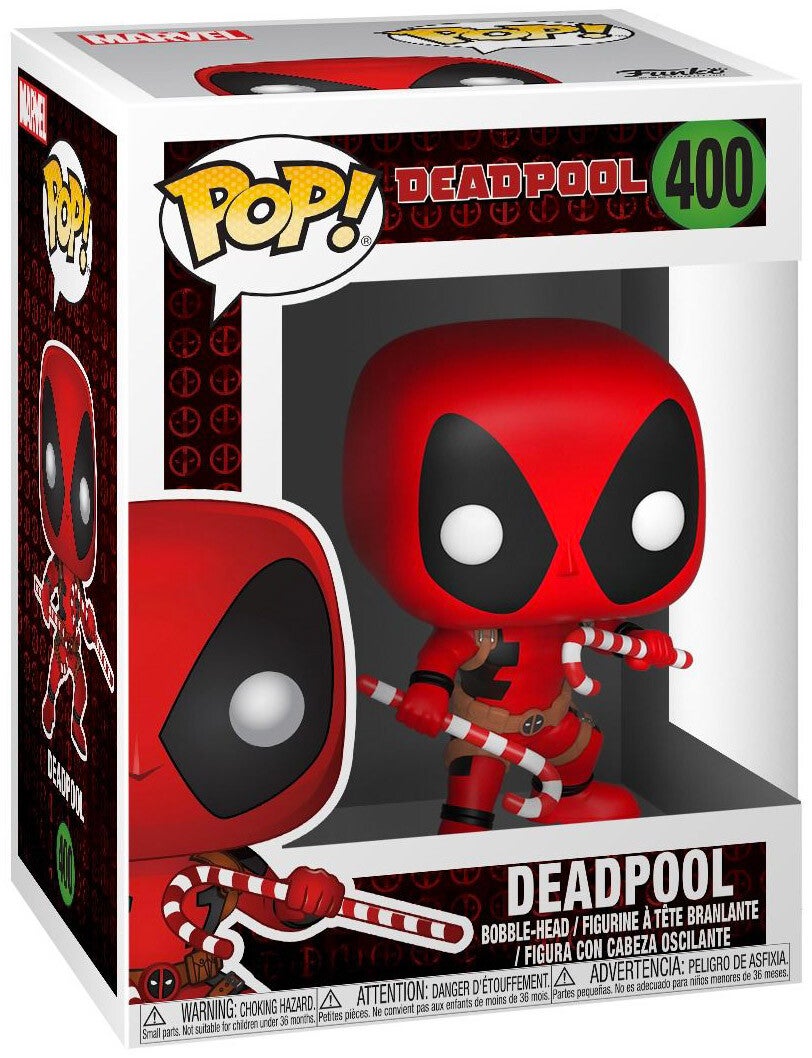 DEADPOOL - pop 0400 - Deadpool avec sucre d'orge (version noël)