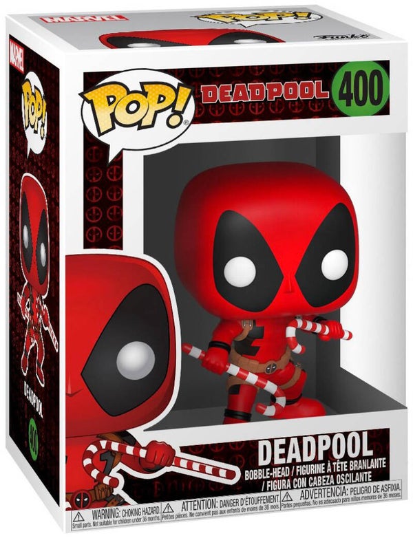 DEADPOOL - pop 0400 - Deadpool avec sucre d'orge (version noël)