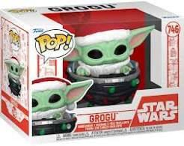 STAR WARS - pop 0746 - Grogu avec guirlandes (version noel)