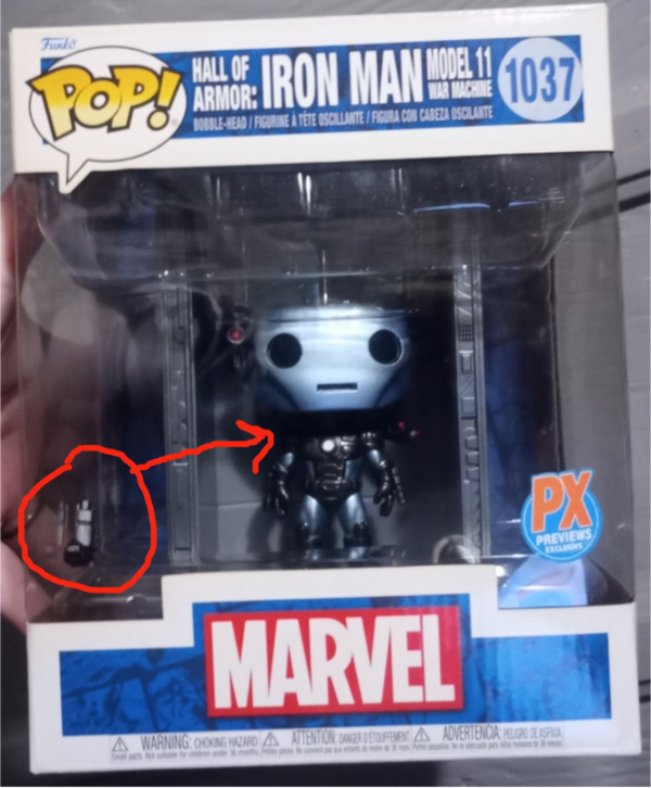 IRON MAN - pop 1037 - Iron Man exclusive (boite Abimé + pop abimée)