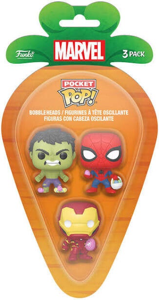 MARVEL 1 - Pack de 3 Pocket Pop - Carotte de pâques (destock)