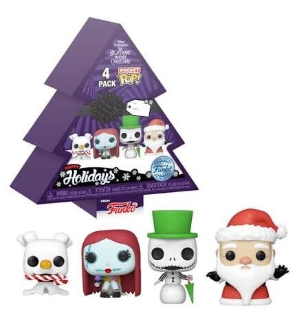 JACK SKELLINGTON - Pack de 4 Pocket Pop - sapin Jack (destock)