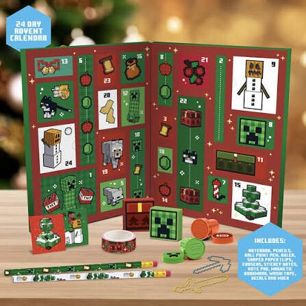 MINECRAFT - Calendrier de l'Avent 24 jours – Accessoires & Papeterie Minecraft