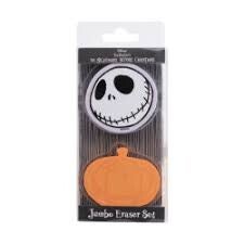 JACK SKELLINGTON - Papeterie - Set de 2 Gommes Jack & Pumpkin