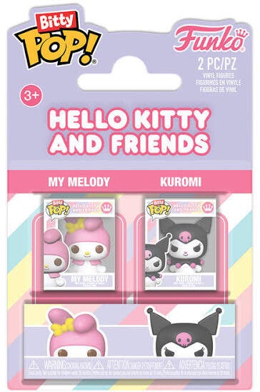 HELLO KITTY - Pack de 2 Bitty pop - My Melody & Kuromi
