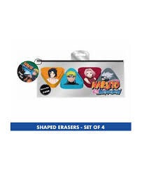 NARUTO - Papeterie - Set de 4 Gomme Naruto Shippuden