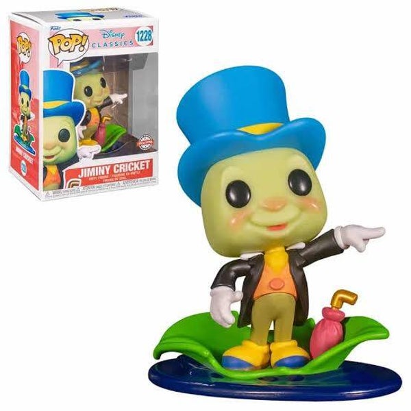 PINOCCHIO - pop 1228 - jiminy cricket sur feuille