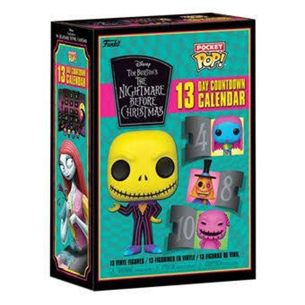 JACK SKELLINGTON - Calendrier de l'Avent 13 jours Halloween - Pocket Pop L'Étrange Noël de Mr Jack Edition Blacklight (destock)