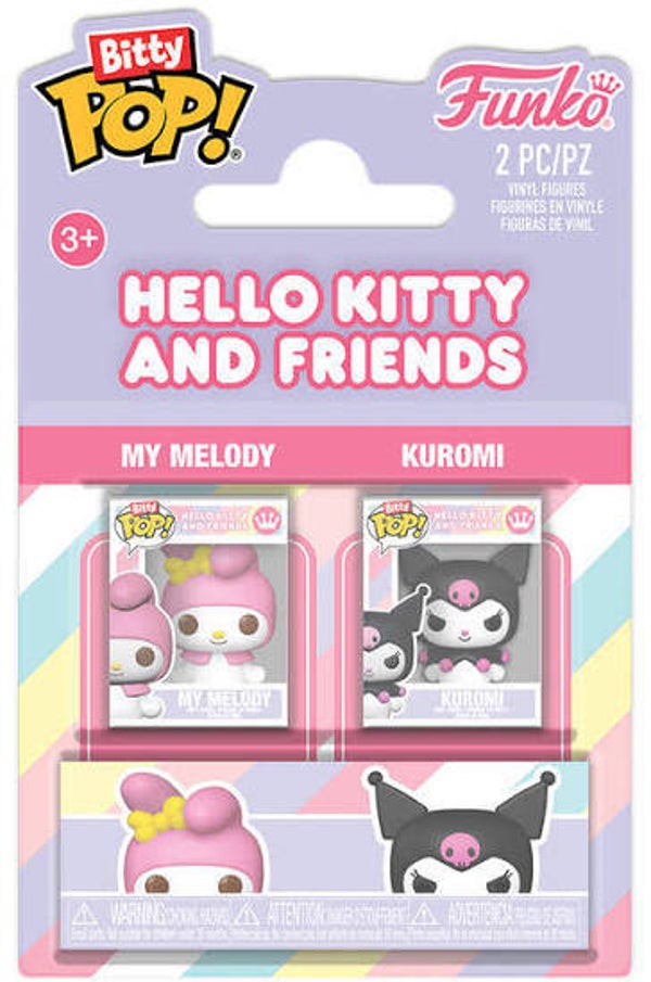 HELLO KITTY - Pack de 2 Bitty pop - My Melody & Kuromi