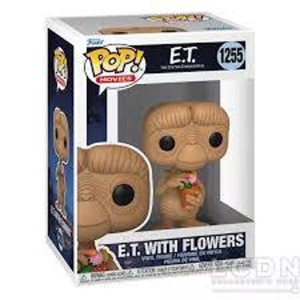 E.T L'EXTRA-TERRESTRE - pop 1255 - E.T avec fleurs