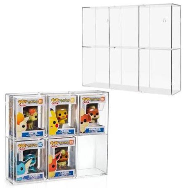 VITRINE/ETAGERE pour pop - à 6 compartiments (6 Slots)