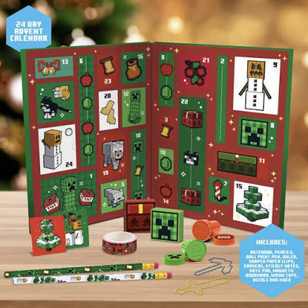 MINECRAFT - Calendrier de l'Avent 24 jours – Accessoires & Papeterie Minecraft
