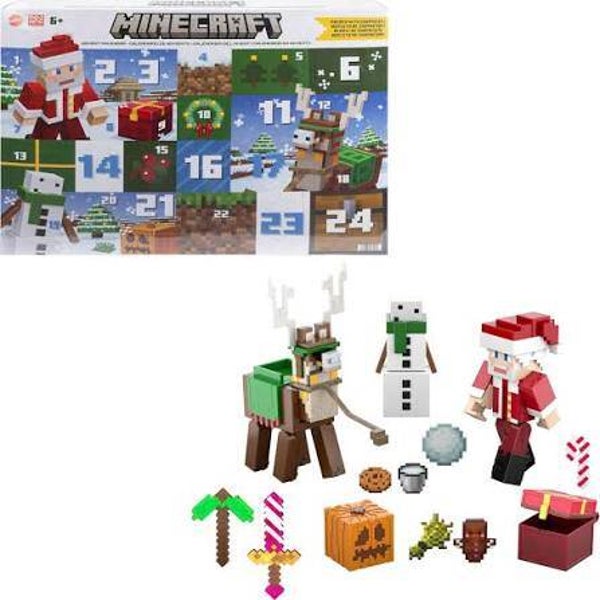 MINECRAFT - Calendrier de l'Avent 24 jours - Minecraft avec Figurines (Mattel)