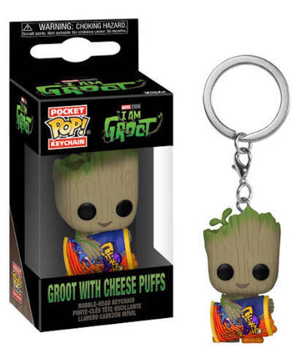GUARDIENS DE LA GALAXIE - Keychain - Groot with Cheese Puffs