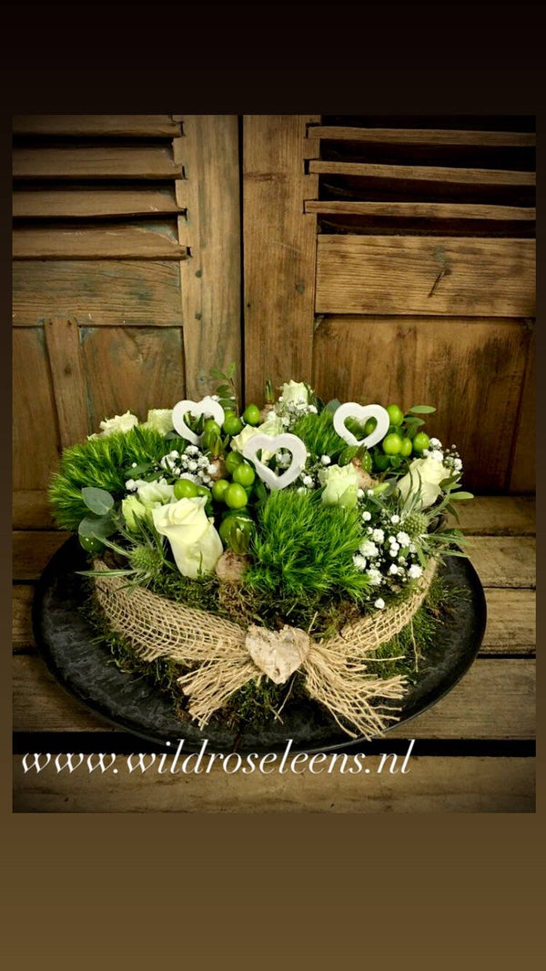 bloementaart groot wit