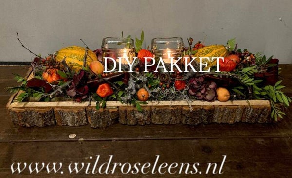 doe het zelf pakket tafelstuk warme tinten