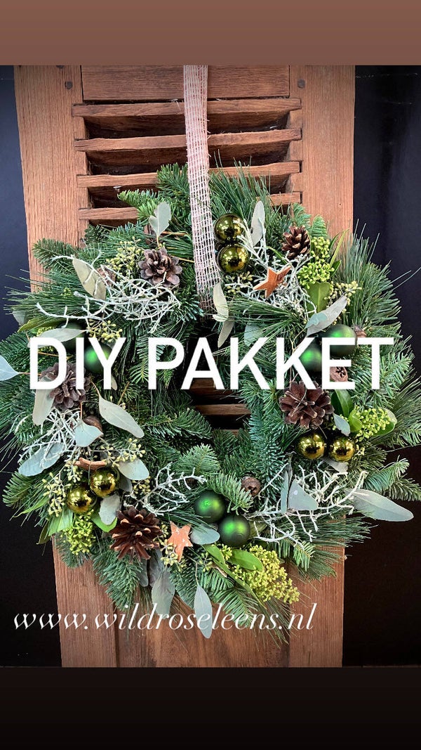 doe het zelf pakket kerst krans groen