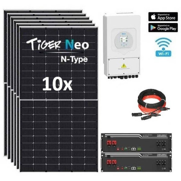 Kit Solar Deye 5.000W 24.000whdía Litio 10.2Kw