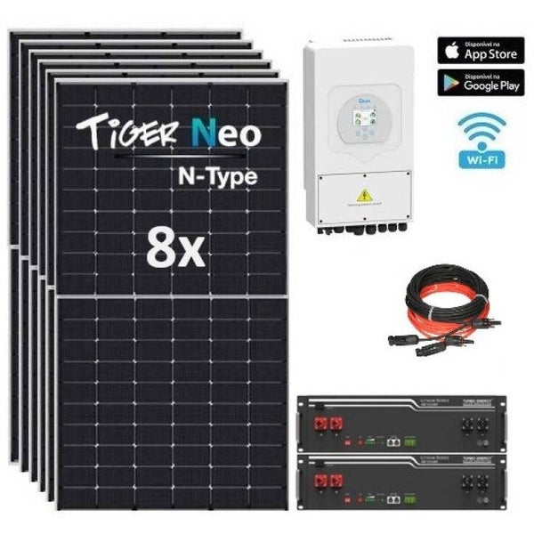 Kit Solar Deye 5.000W 19.000whdía Litio 10.2Kw