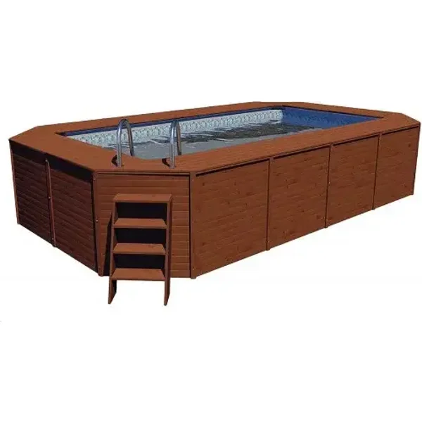Piscina Madera Panelada K2O 655x390x124 cm Depuradora de Cartucho de 5.678 L/ H con Escalera.