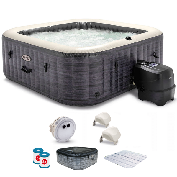 Intex Cuadrada Greystone Deluxe 28452NP - Ø193x71 cm - Piscina de hidromasaje spa