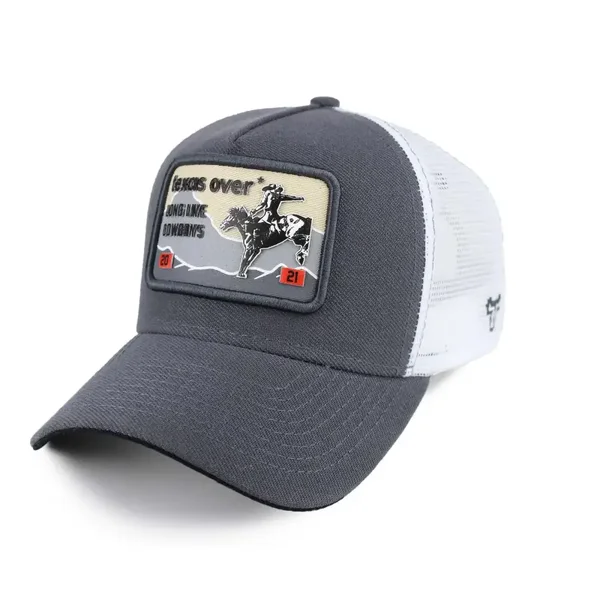 Boné Texas Over American Long Live Cowboys Cinza