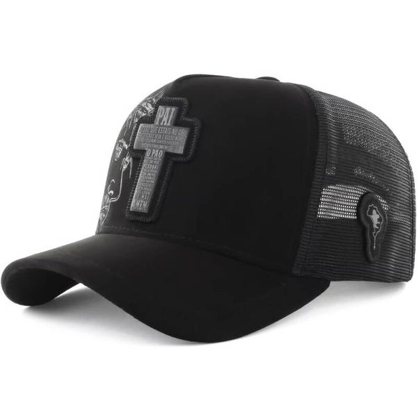 Boné Sacudido's - Cruz - Pai Nosso - Suede Preto