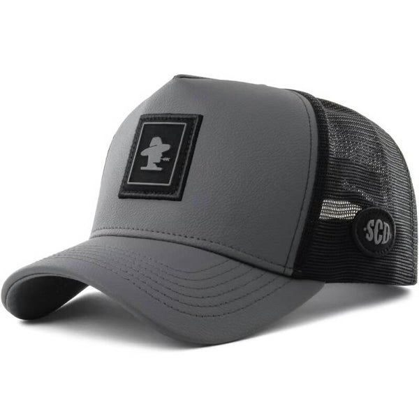 Boné Sacudido's Trucker - Logo Tradicional - Cinza