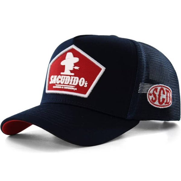Boné Sacudido's - Trucker detalhe Silcado - Azul