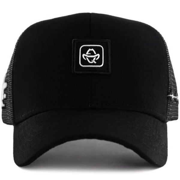 Boné Sacudido's - Logo Estilizado - preto  - 6 Gomos