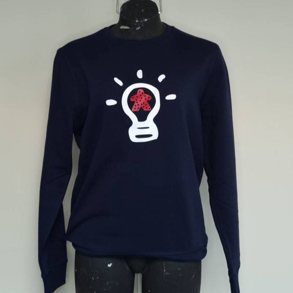 Trui Roller - French Navy - Lightbulb - Red Meeple