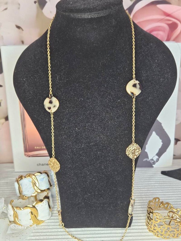 SAUTOIR " Amandine" Léopard