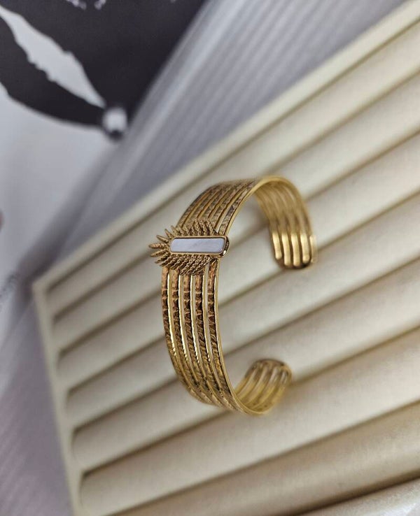 BRACELET JONC " Nacré "