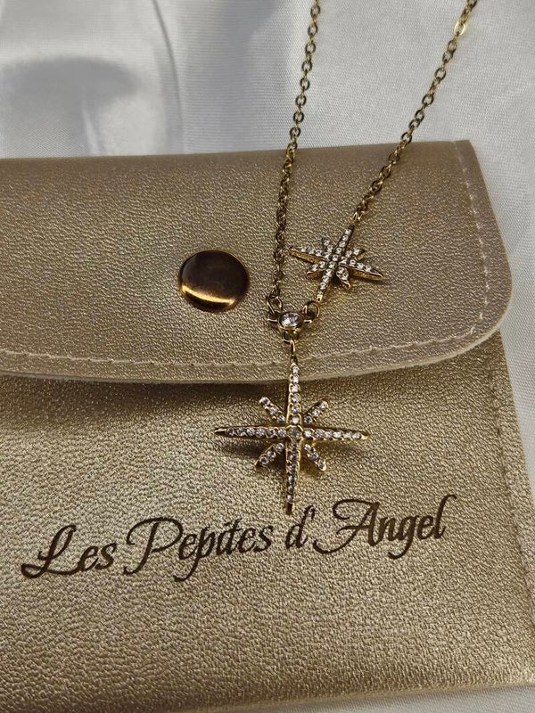 ✨ Collier Y Étoiles Polaires en Strass & Zircon ✨