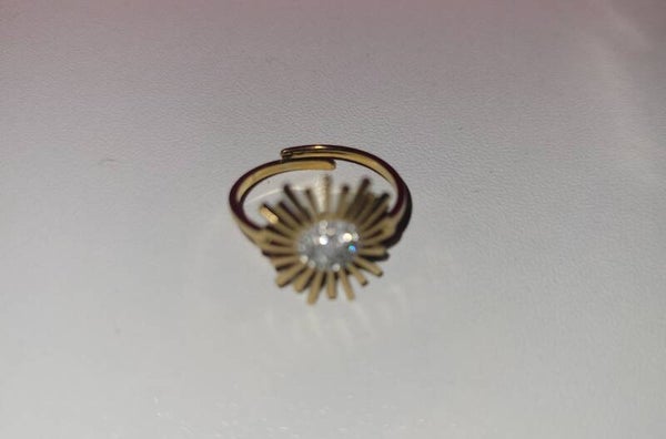 Bague soleil strass