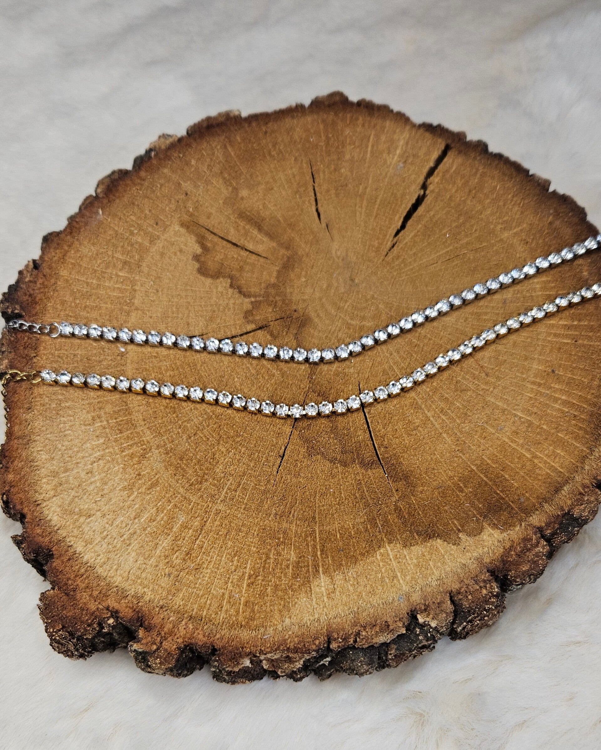 Bracelet Glamour Éclat – Strass étincelants doré ou argenté