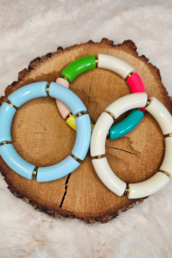 🩵 Braderie – Bracelets tubes colorés à 3€ !