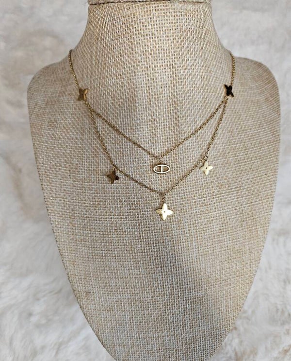 ✨️ Collier Maille Marine " Andrea " double  chaine ✨️