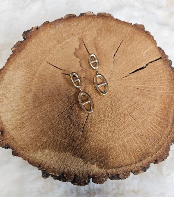 Boucles d’Oreilles Argentées – Mailles Marines