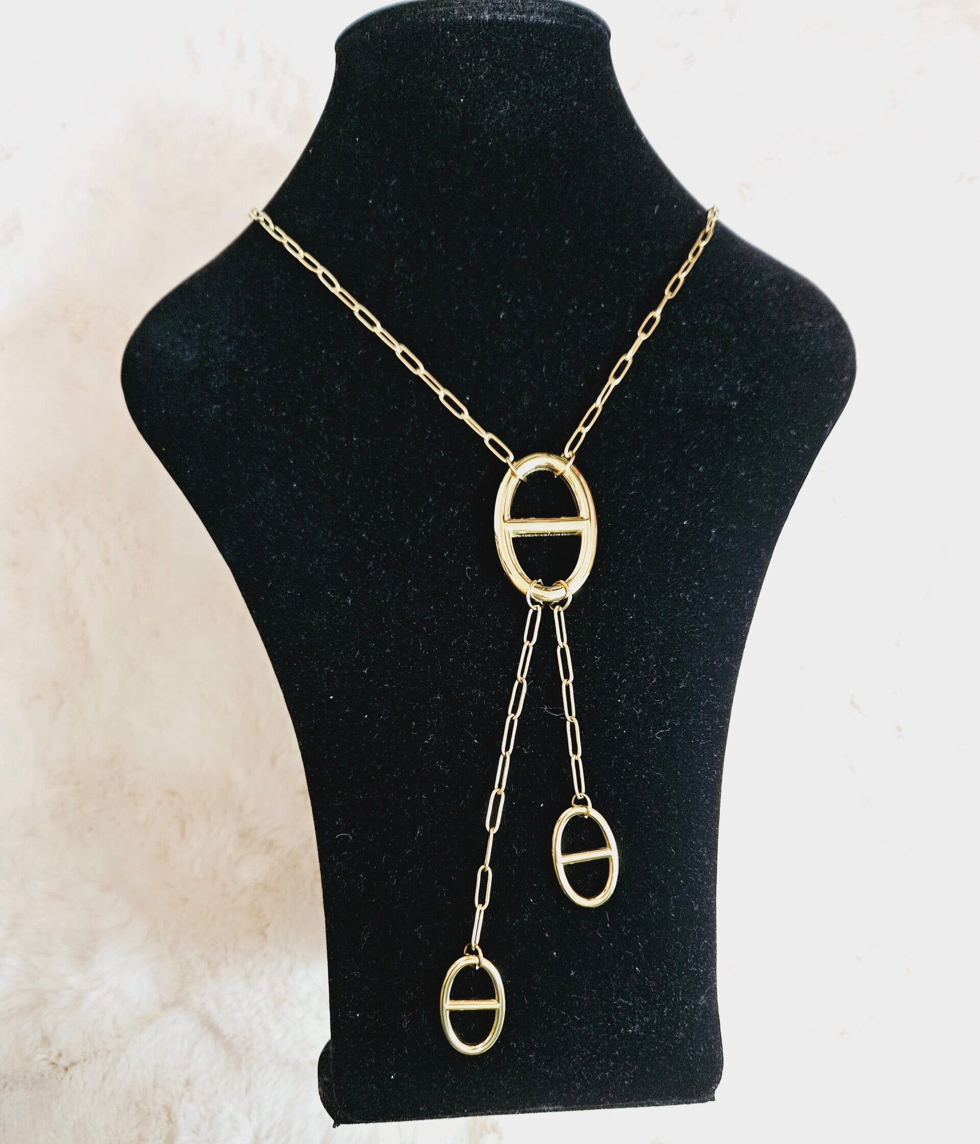 Sautoir XXL Maille Marine