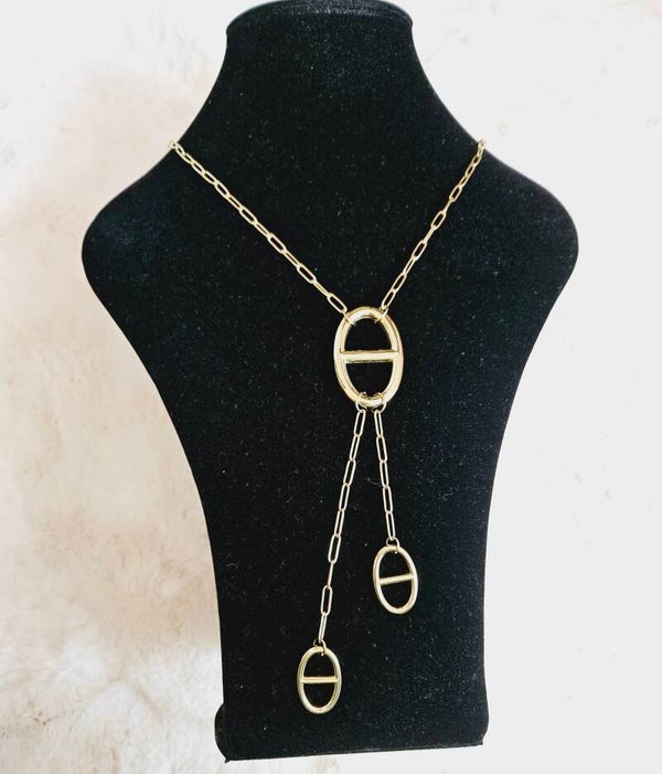 Sautoir XXL Maille Marine